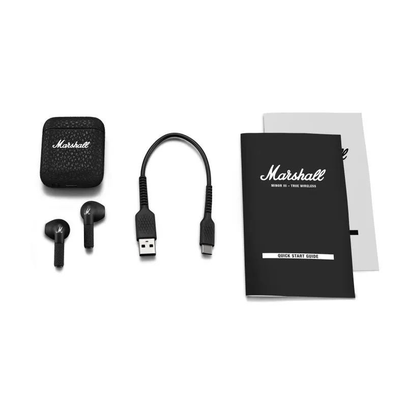 Наушники Marshall Minor II беспроводные TWS, Bluetooth-наушники, черные  #1
