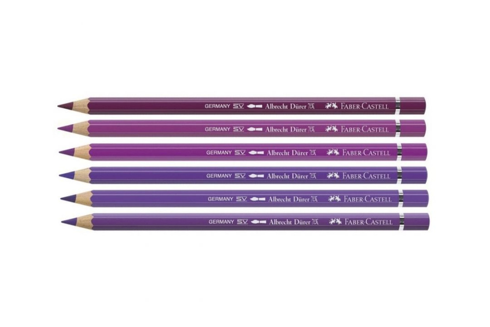 Набор акварельных карандашей Faber-Castell "Durer" фиолетовые оттенки, 6шт  #1