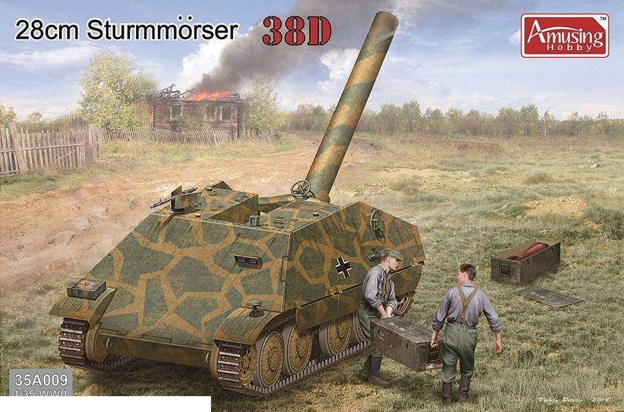 Amusing Hobby AH35A009 Немецкий самоходный миномёт 28cm Sturmmorser auf Panzer 38D  #1