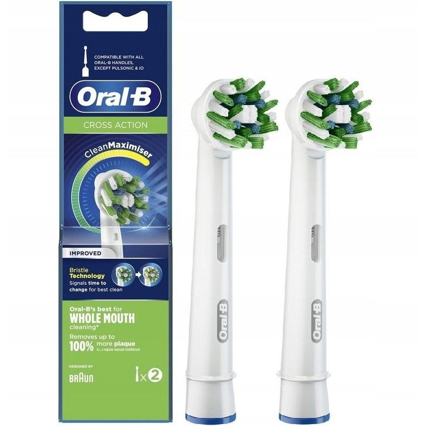 Oral-B Насадки для электрической зубной щетки, EB50RB, CrossAction, 2 шт  #1