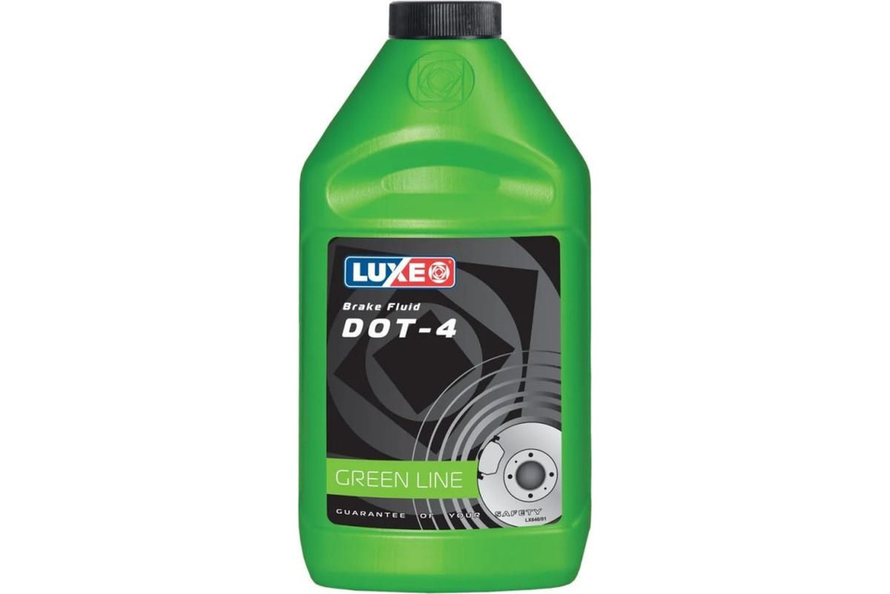 LUXE Тормозная жидкость DOT-4 зеленая канистра 910г #1