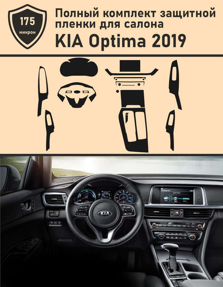 KIA Optima JF/ Полный комплект защитных пленок для салона #1