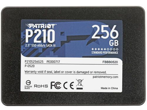 Patriot Memory 256 ГБ Внутренний SSD-диск 256 ГБ, 500 Мбайт/сек, 120 ТБ ([P210S256G25])  #1