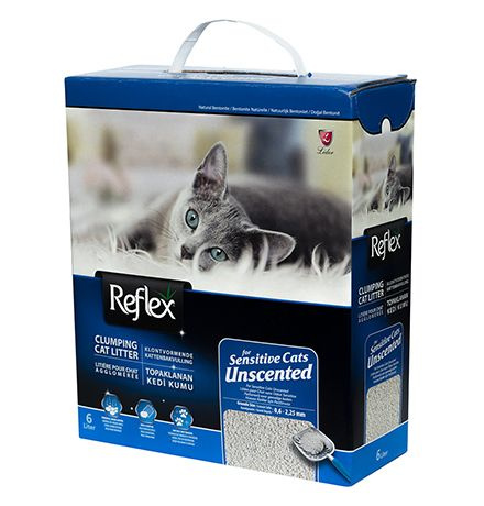 Reflex Clumping Cat Litter for Sensitive Cats Unscented / Наполнитель Рефлекс для кошачьего туалета Комкующийся #1