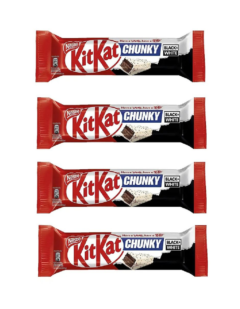 Набор из батончиков KitKat Chunky (Black&White), 4 шт по 42г #1