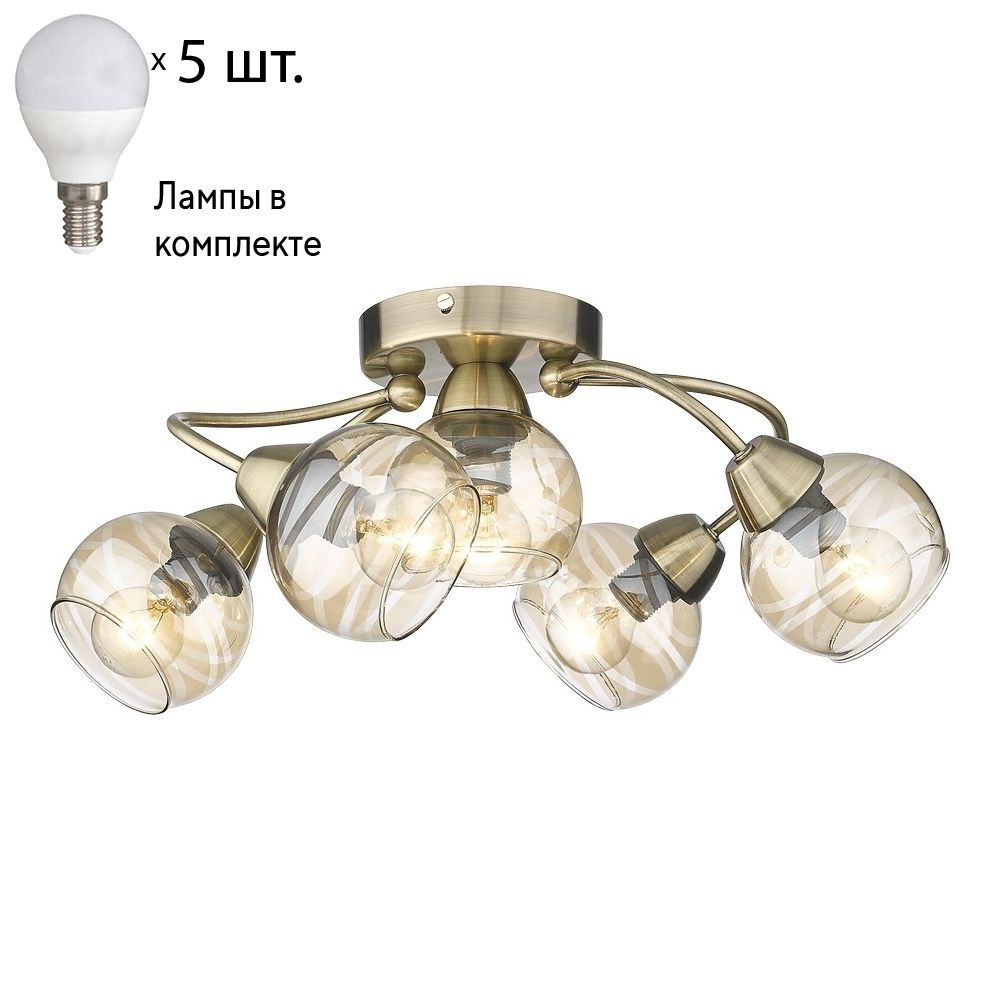 Потолочная люстра с лампочками Velante 216-507-05+Lamps #1
