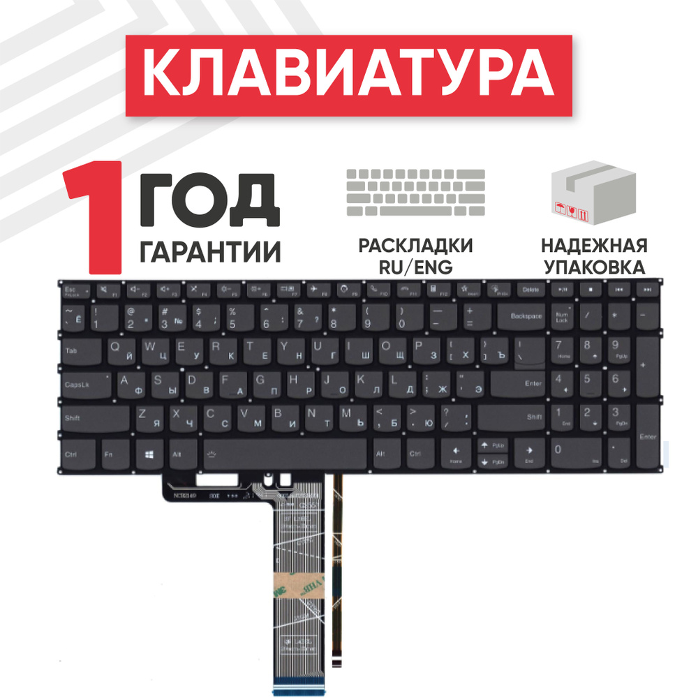 Клавиатура (keyboard) Batme PR5S-RU для ноутбука Lenovo Flex 5-15, 5-15ALC05, 5-15IIL05, черная  #1