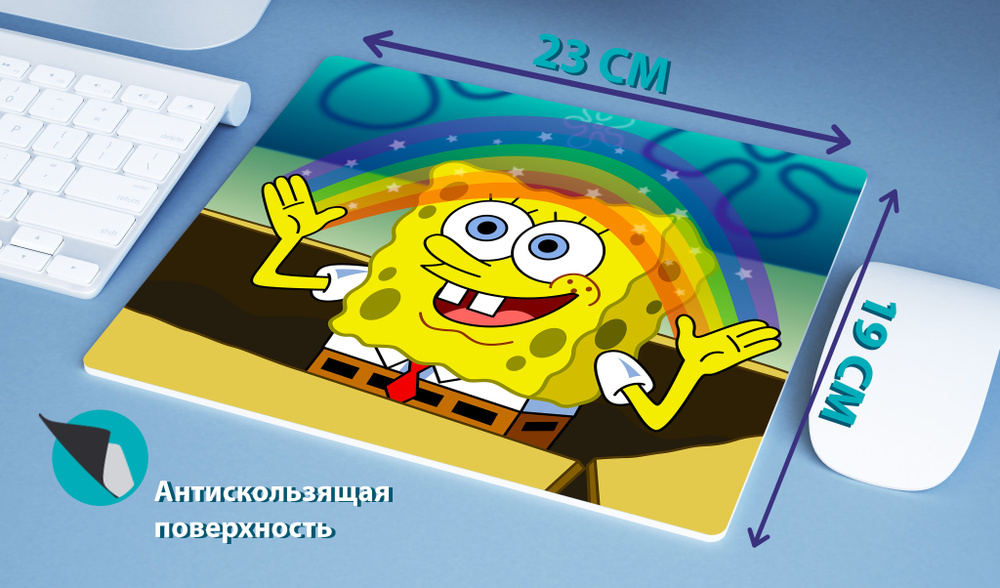 Freesub Игровой коврик для мыши SpongeBob (Спанч Боб: №5), L, разноцветный  #1