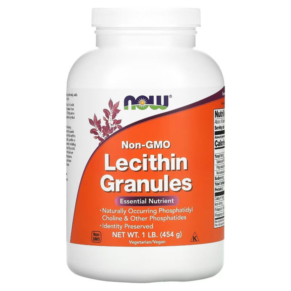 Лецитин в гранулах ("Lecithin Granules") (гранулированный порошок по 454 г), NOW Foods  #1