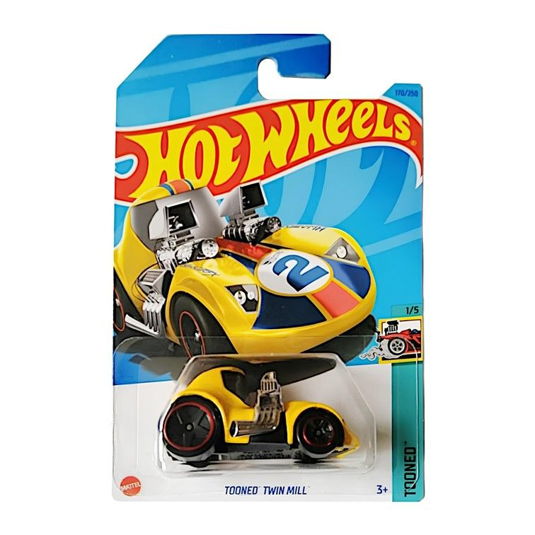 HKJ84 Машинка металлическая игрушка Hot Wheels коллекционная модель Tonned Twin Mill желтый  #1