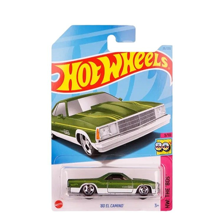 HKJ61 Машинка металлическая игрушка Hot Wheels коллекционная модель 80 El Camino зеленый  #1