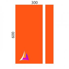 Пластик для лазерной гравировки SHENGWEI (Оранжевый на белом) 300мм_600мм 1,3мм  #1