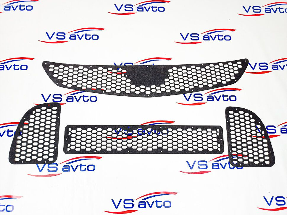 Решетки (сетки) переднего бампера Калина-Спорт 1 (4 шт.) реплика - арт ...