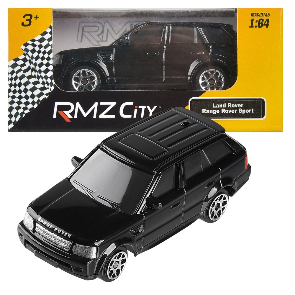 Машинка металлическая Uni-Fortune RMZ City 1:64 Range Rover Sport, без механизмов, цвет черный,  #1