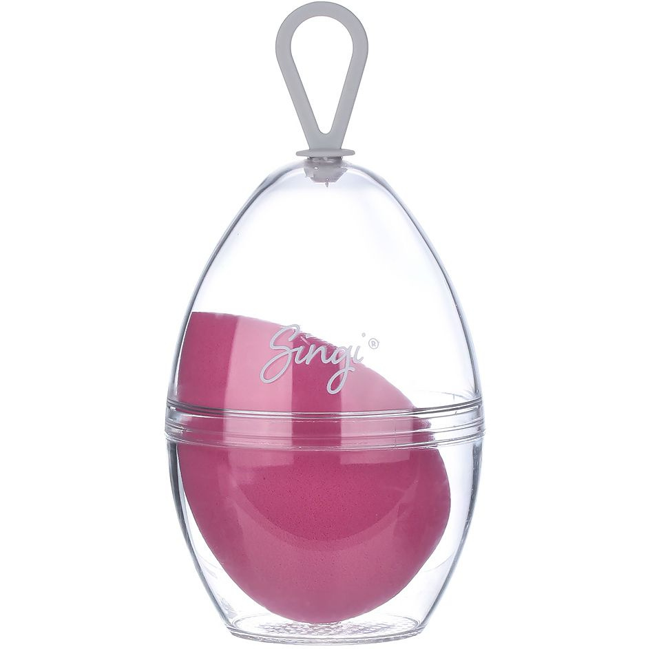 Singi Спонж косметический для макияжа лица яйцо темно-розовый Hot Pink, в упаковке 6 см  #1