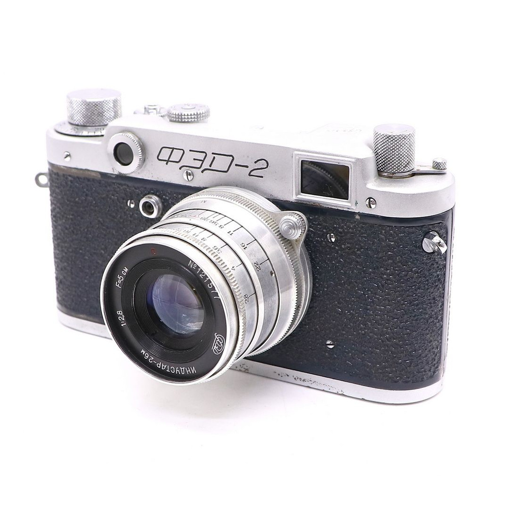 Фотоаппарат Фэд 2 + Индустар-26М синий (СССР, 1954г) #1