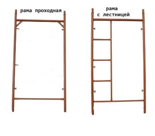 Строительные леса Рама проходная+Рама с лестницей ЛРСП-60(усиленные)  #1