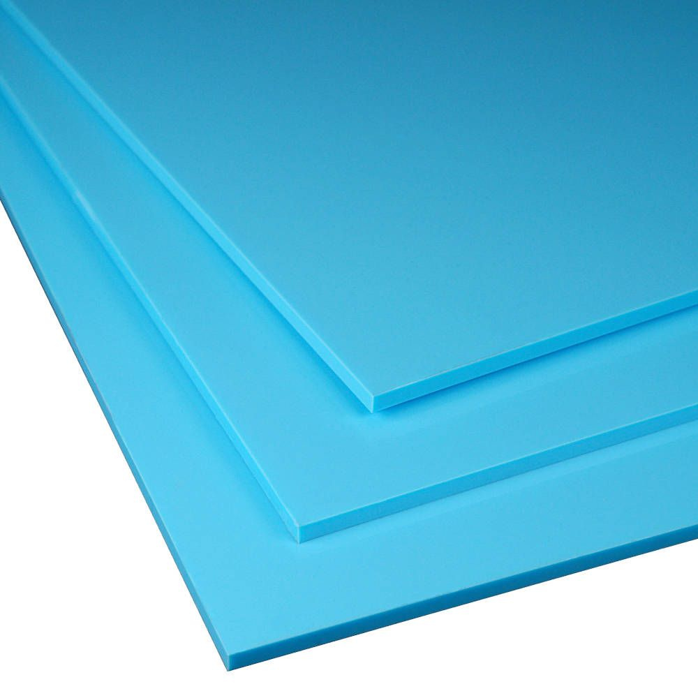 Полипропиленовый лист ПП 4 мм, 490х490 мм (+/- 5 мм), голубой, DIY, УФ защита  #1