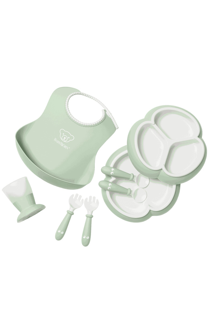 Посуда BabyBjorn Baby Dinner Set Powder 8пр Powder Green #1