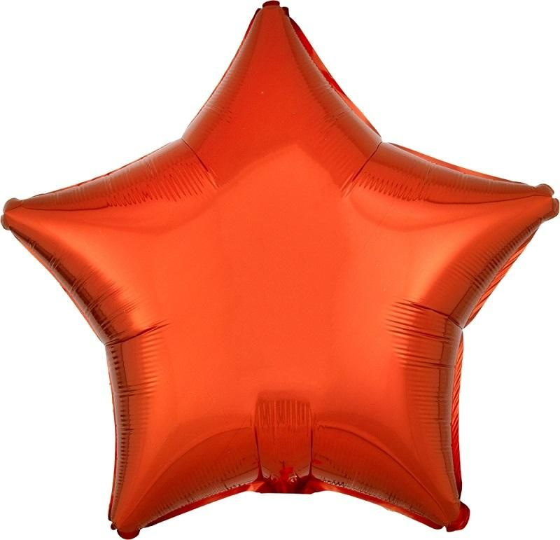 Воздушный шар, Весёлая затея, Звезда Orange металлик США #1