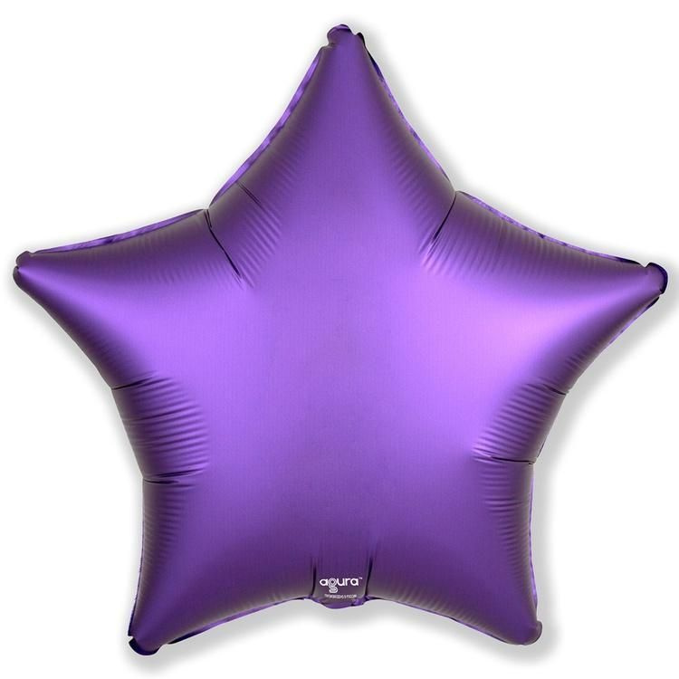 Воздушный шар, Весёлая затея, Звезда Purple сатин Россия #1