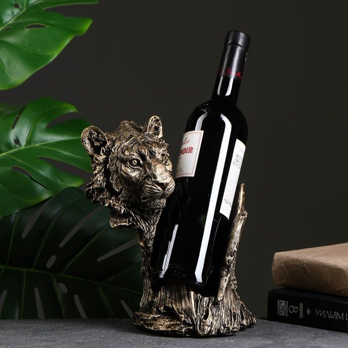 Подставка под бутылку Хорошие сувениры Тигр, бронза, 16х18х24см (713876)  #1