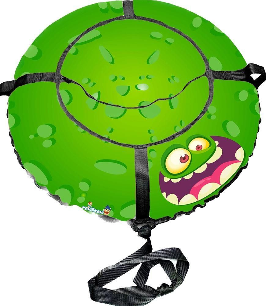 Санки-ватрушка/Тюбинг "Зеленый монстрик PROFFI" диаметр 110 см FANI SANI(7 80108)  #1
