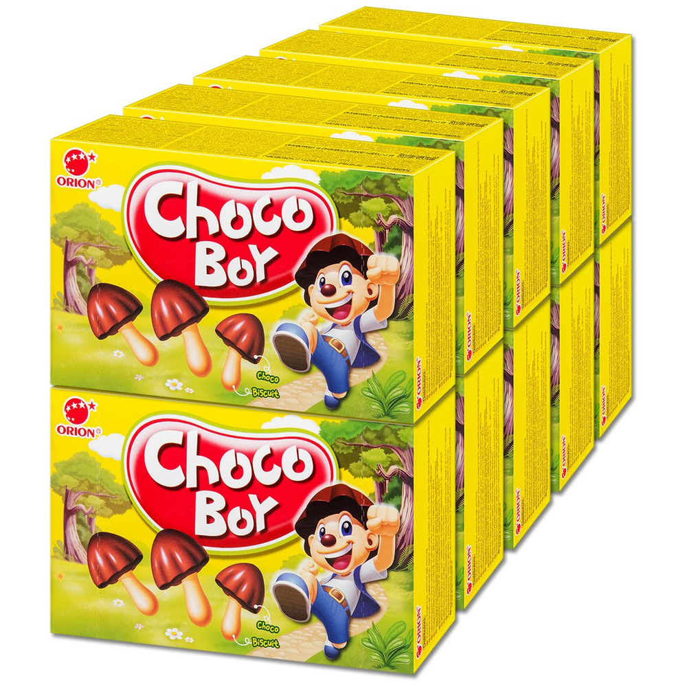 Печенье грибочки шоколадные ORION "Choco Boy" Original, 45 г, 10 уп. #1