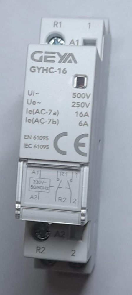 Контактор Gewa Контактор модульный КМ 16А NО-NC 230 V 16А 1P IP24, 1шт ...