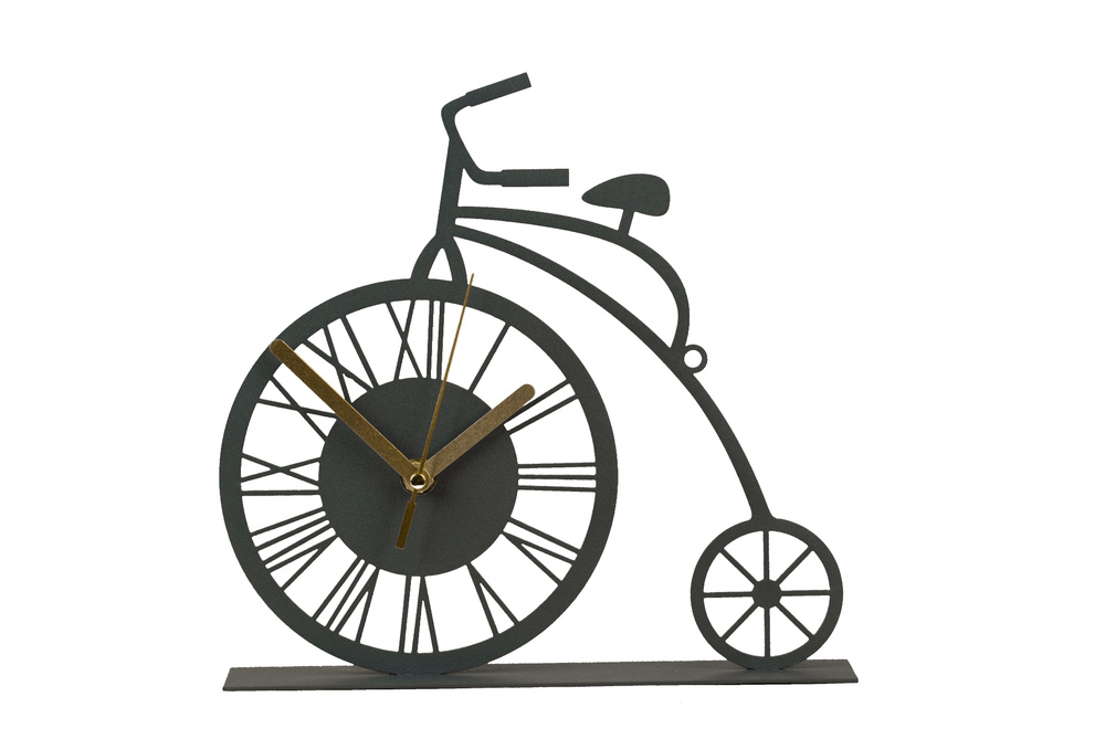 Часы "Серый велосипед" #1