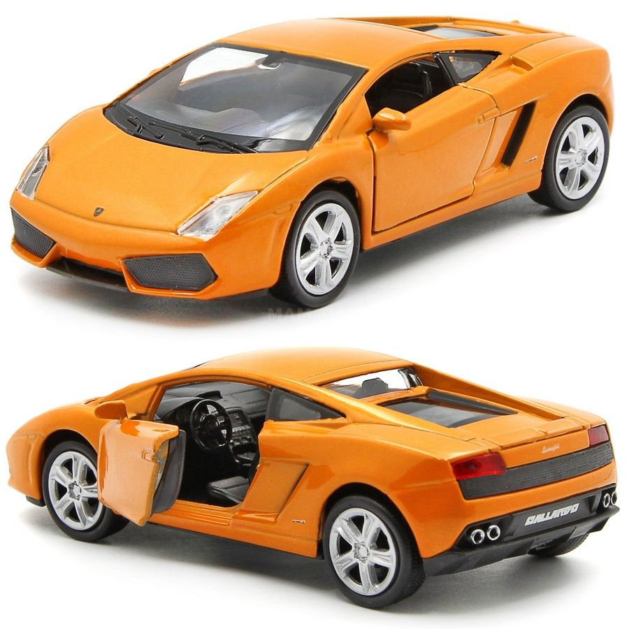 Машинка металлическая Welly 1:39 Lamborghini Gallardo (Ламборгини Галлардо) инерционная, двери открываются #1