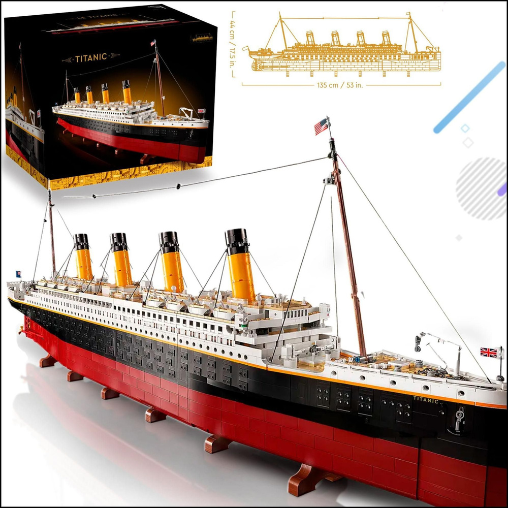 Конструктор Титаник 8998 / 9090 деталей / Подарочный игровой набор ...