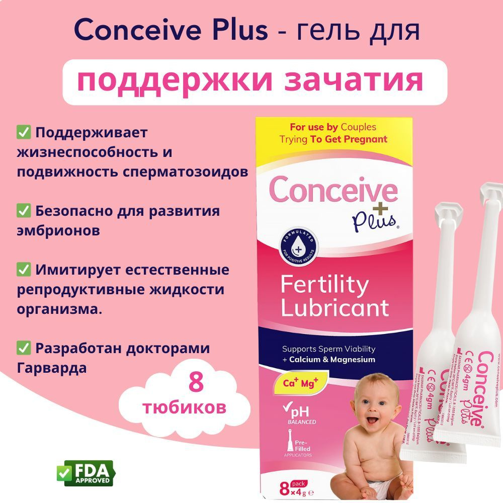 Conceive Plus натуральный гель для зачатия / 8 аппликаторов по 4г  #1