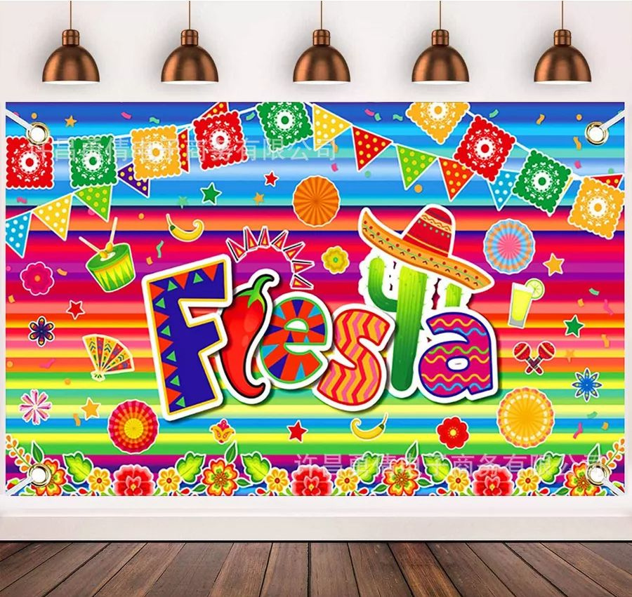Баннер декор Мексиканская вечеринка 150х100см #1