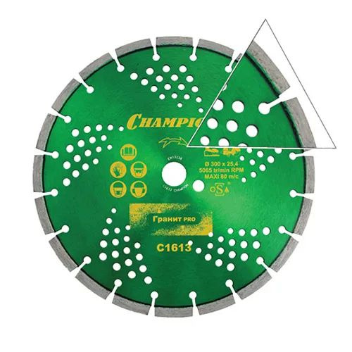 Диск алмазный CHAMPION гранит PRO Laser Granitek 300х 25,4х10мм. #1