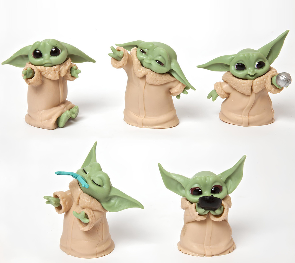 Набор фигурок Звездные Войны малыш Йода Грогу / Star Wars Baby Yoda 5 шт (4.5-6см, пакет)  #1