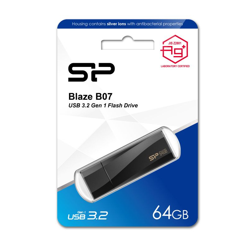 Silicon Power USB-флеш-накопитель 64Gb, Blaze 07, original, SuperSpeed USB 3.2 Gen 1 (совместим с USB #1
