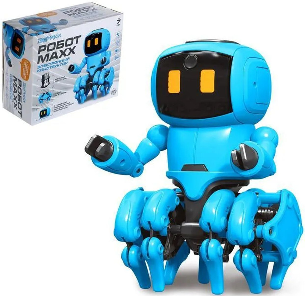 Электронный конструктор "Робот MAXX" с инфракрасными сенсорами для детей, набор детский с инструкцией #1