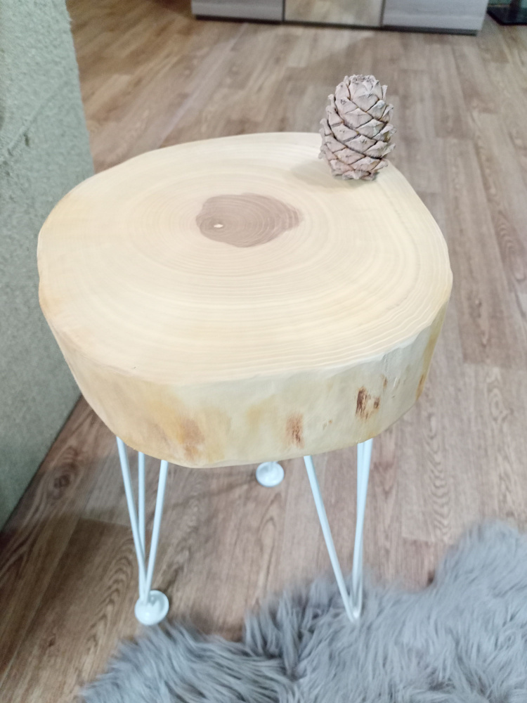 rossovideti изделия из дерева Журнальный стол журнальный столик лофт из спила дерева, 41х40х56 см  #1