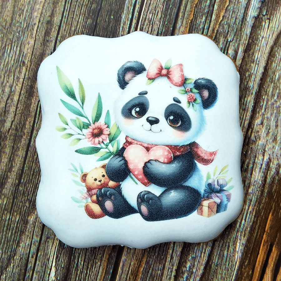 Пряник имбирный "Панда" на День Рождения, юбилей, праздник / Пряник в подарок  #1