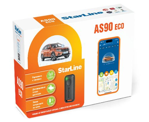 Автосигнализация StarLine AS90 ECO (автозапуск, GSM, BT, метка, сирена)  #1