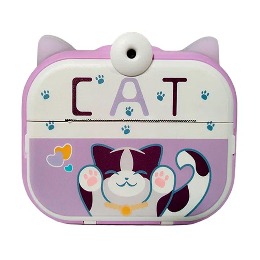 Детская камера Kid Joy Cat Print Cam с печатью, 2,4'' экран, 1 линза,180, (P13) - фиолетовая  #1