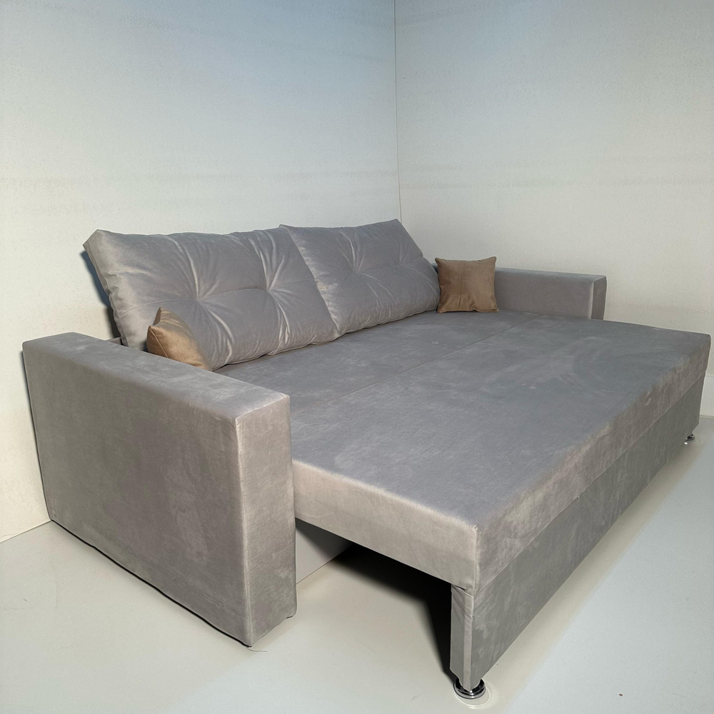 Диван-кровать Диван-кровать Комфорт-люкс, механизм Еврокнижка, 220х92х78 см,светло-серый  #1
