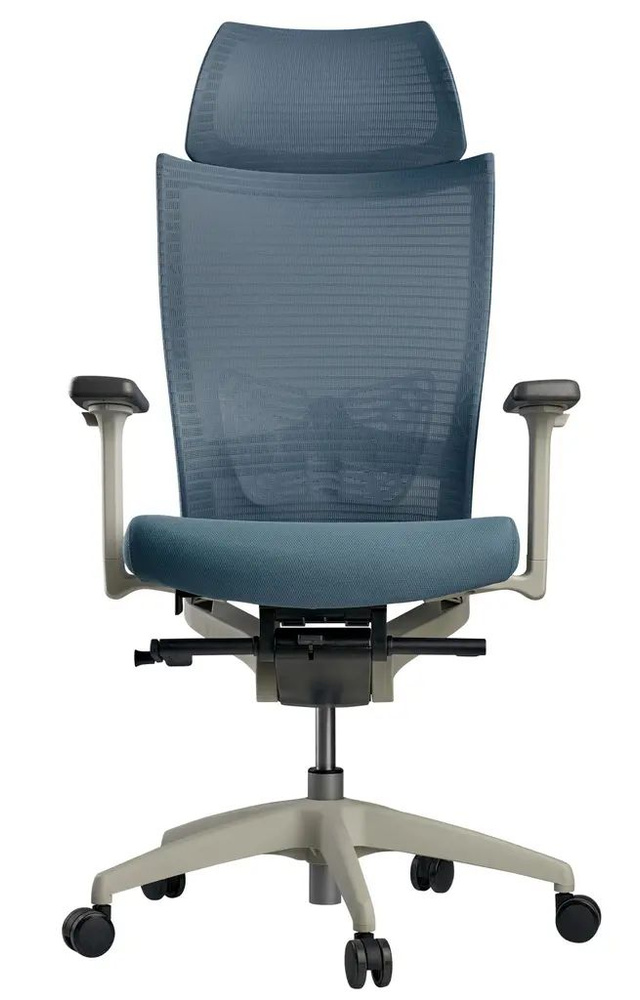 Кресло офисное SCHAIRS ZEN2-М01W, Цвет: голубой / компьютерный стул / на колёсах / до 120 кг  #1