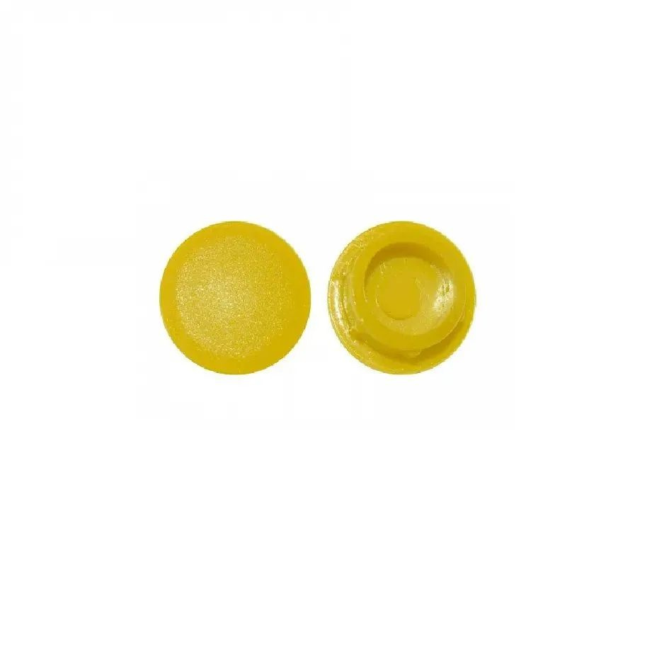 Заглушка диаметр 14мм желтая (100 шт) #1