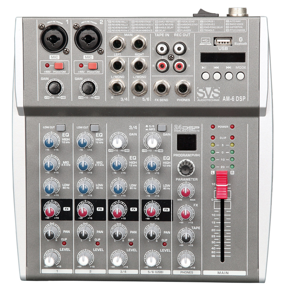 SVS Audiotechnik mixers AM-6 DSP Микшерный пульт аналоговый, 6-канальный  #1