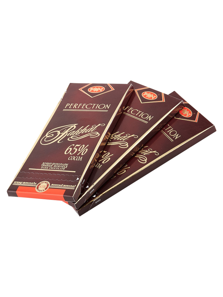 Натуральный горький шоколад Казахстанский Рахат 65%, 3 плитки по 100г  #1