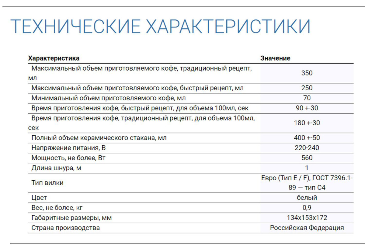 ТЕХНИЧЕСКИЕ ХАРАКТЕРИСТИКИ