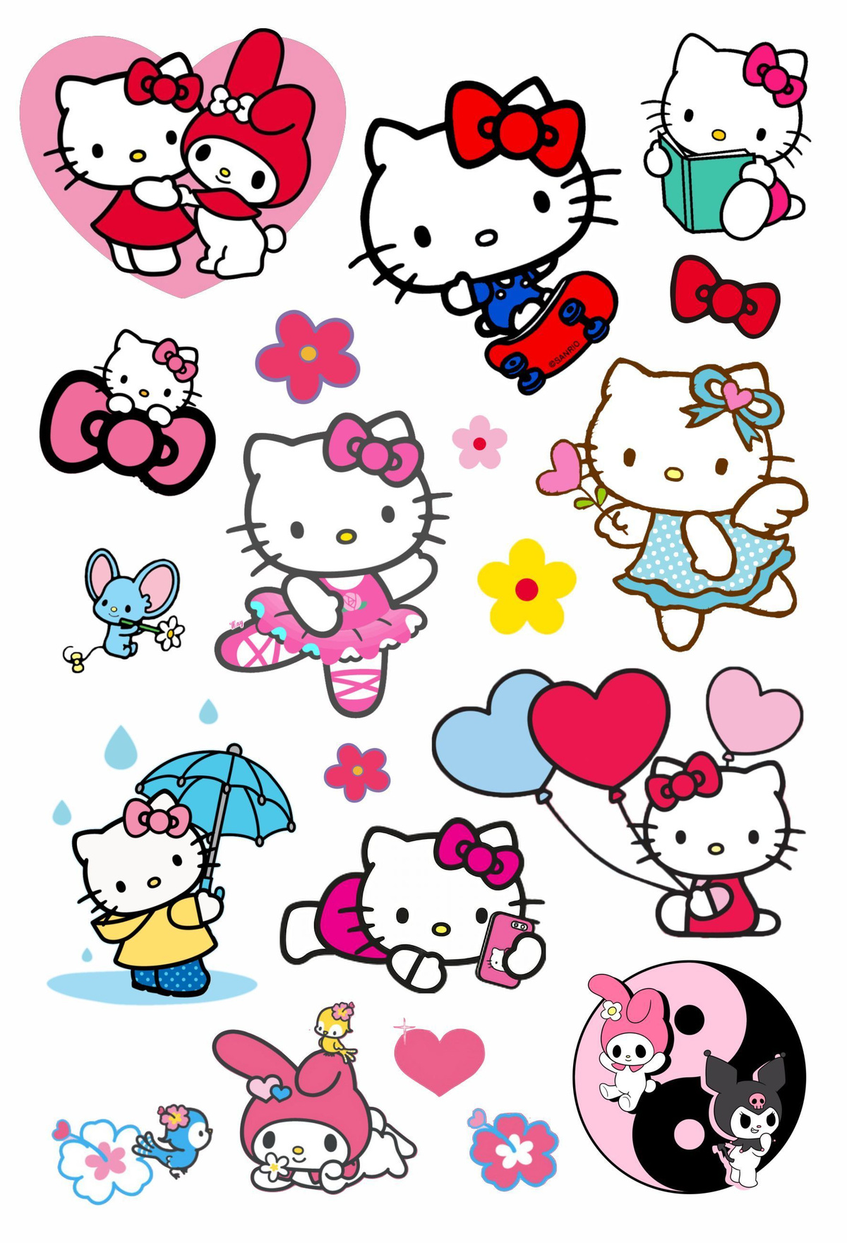 Hello Kitty наклейки на телефон