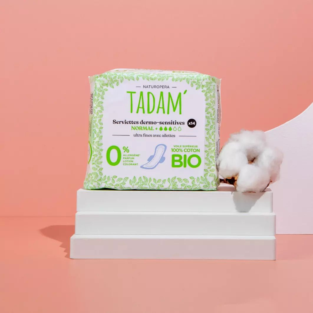 Прокладки гигиенические bio TADAM Towels Dermo-Sensitive Ultra Normal +, 3 капли, 14 шт